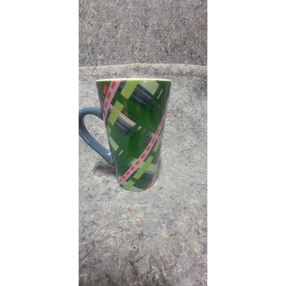Starbucks 2020 Green Plaid Holiday Christmas‎ Ceramic Coffee Cup 16oz